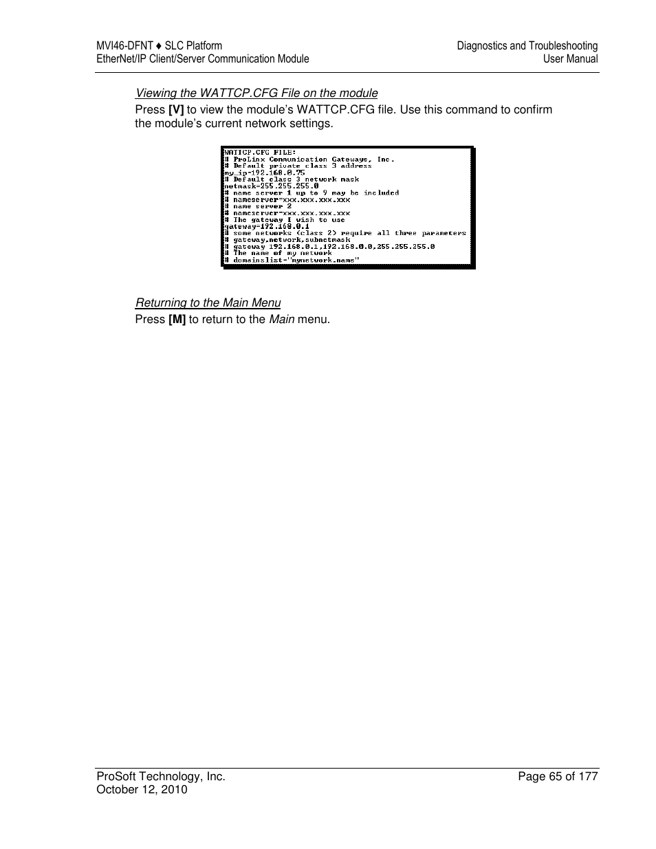 ProSoft Technology MVI46-DFNT User Manual | Page 65 / 177