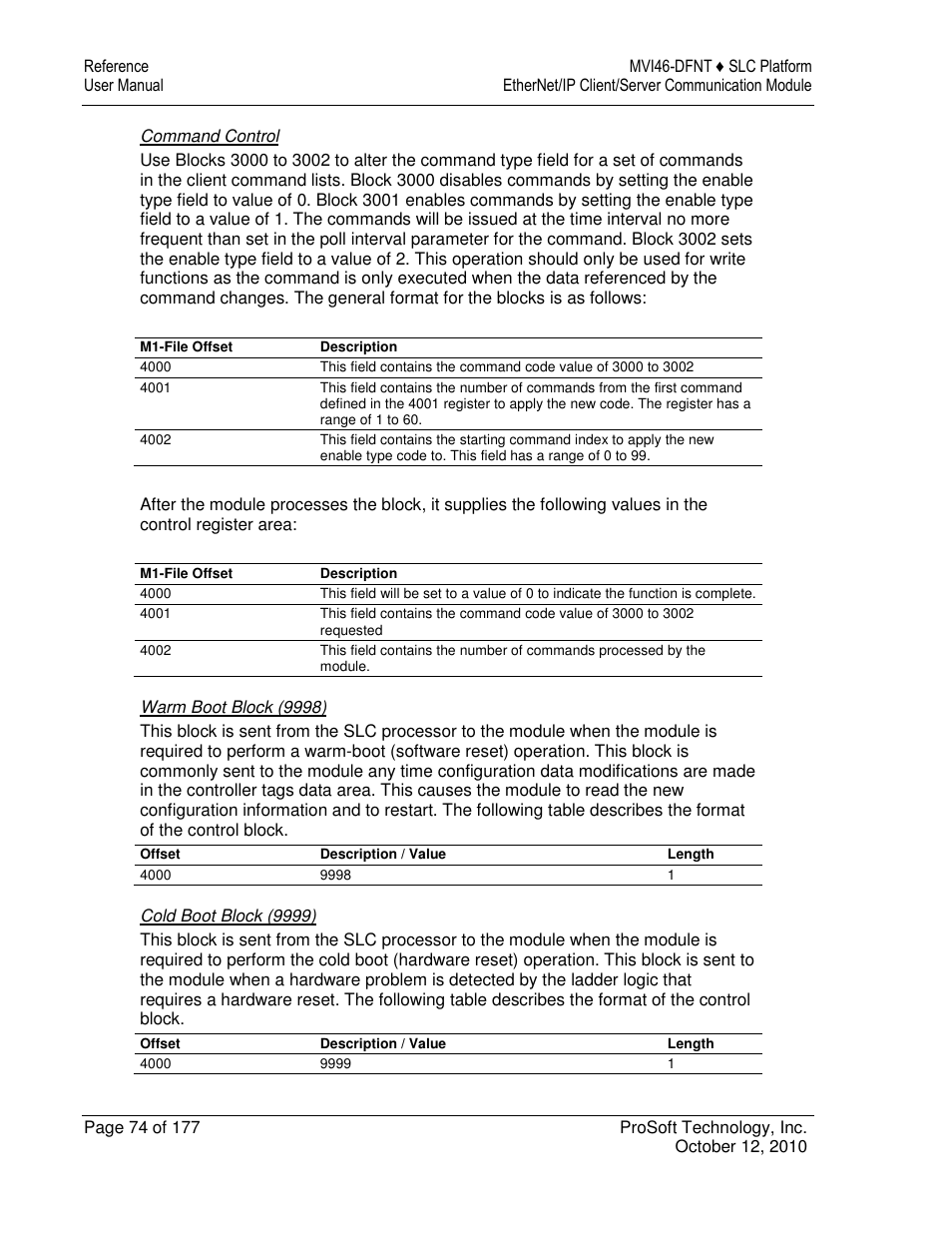 ProSoft Technology MVI46-DFNT User Manual | Page 74 / 177