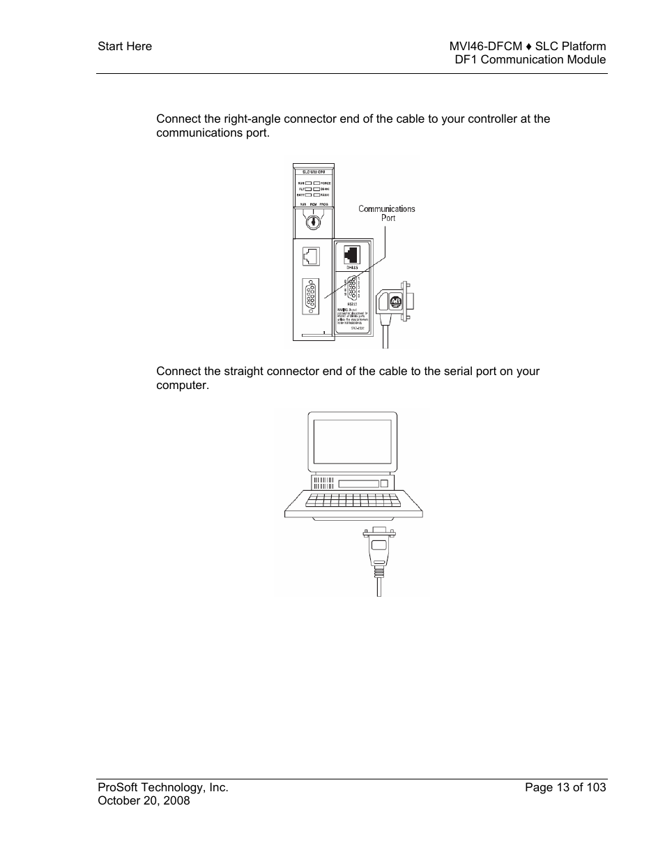 Connect your pc to the processor | ProSoft Technology MVI46-DFCM User Manual | Page 13 / 103