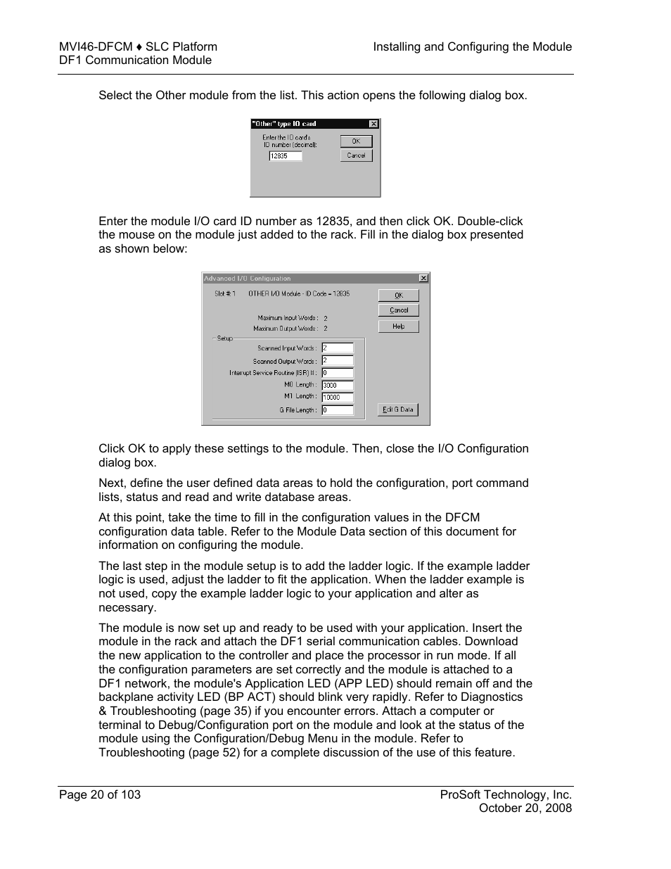 ProSoft Technology MVI46-DFCM User Manual | Page 20 / 103