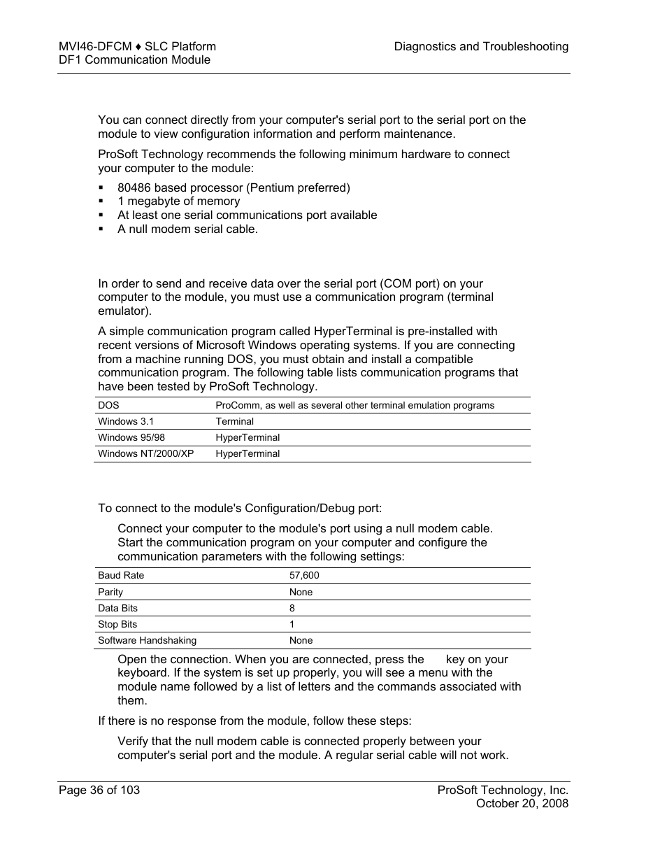 ProSoft Technology MVI46-DFCM User Manual | Page 36 / 103