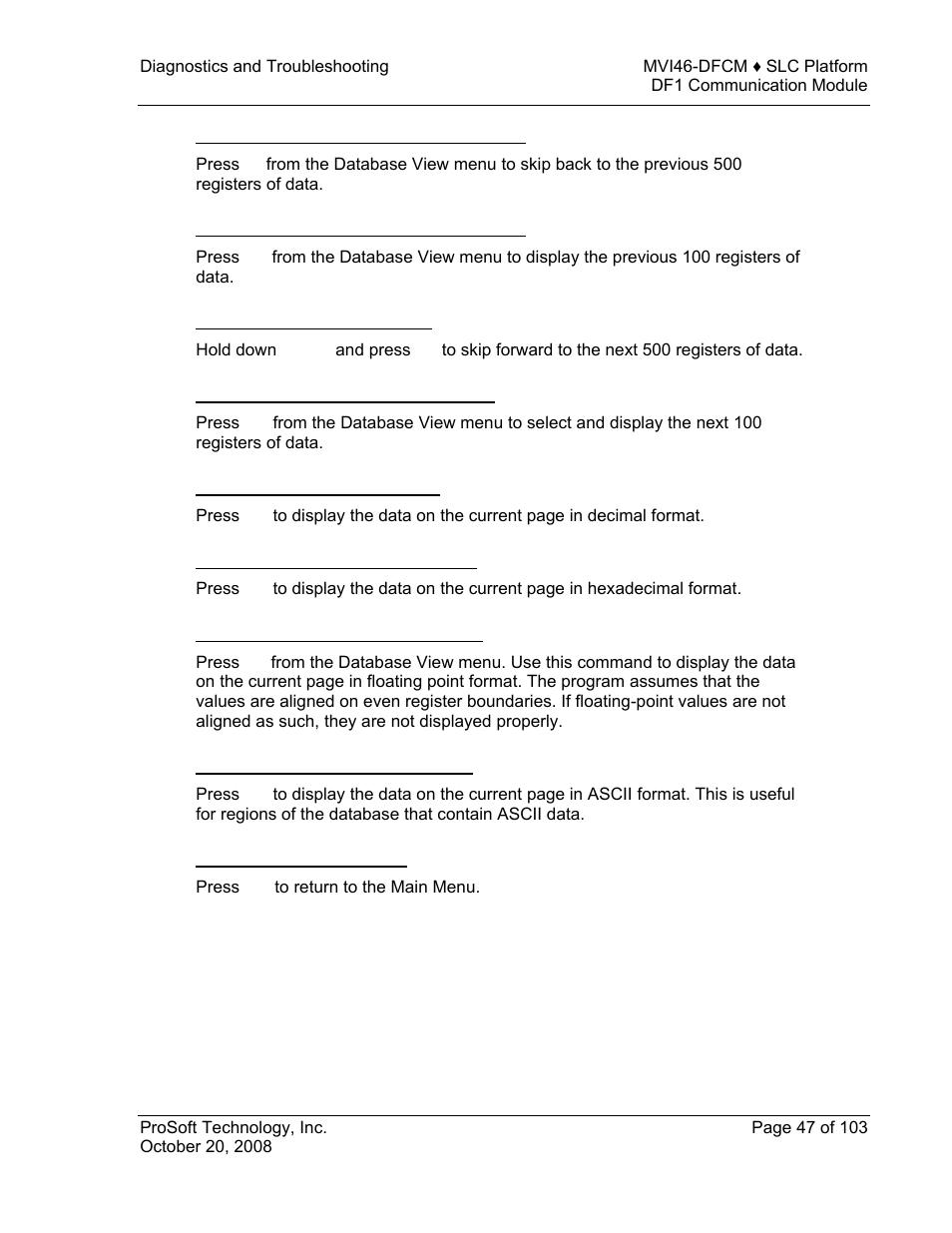 ProSoft Technology MVI46-DFCM User Manual | Page 47 / 103