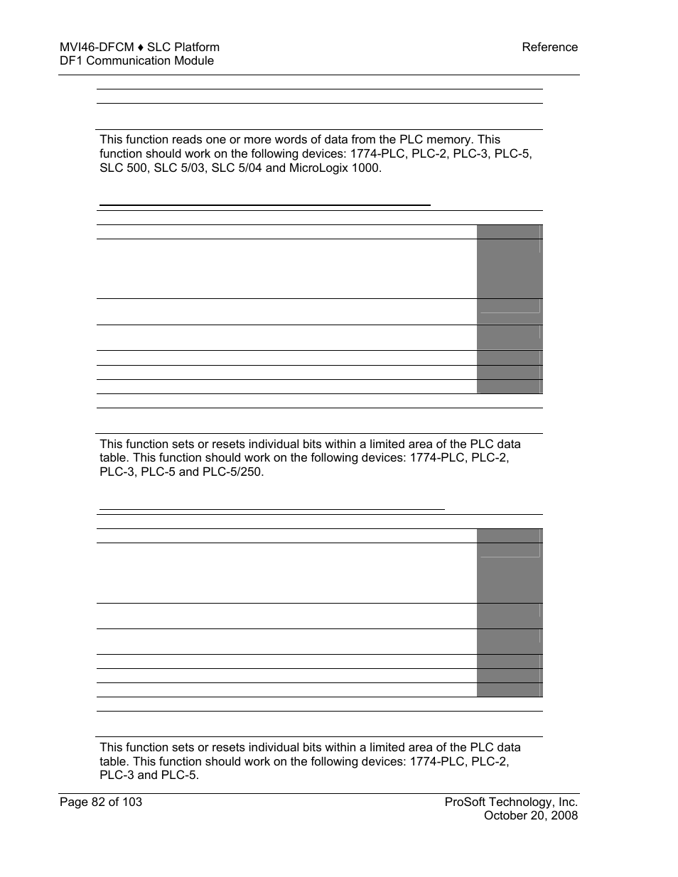 ProSoft Technology MVI46-DFCM User Manual | Page 82 / 103