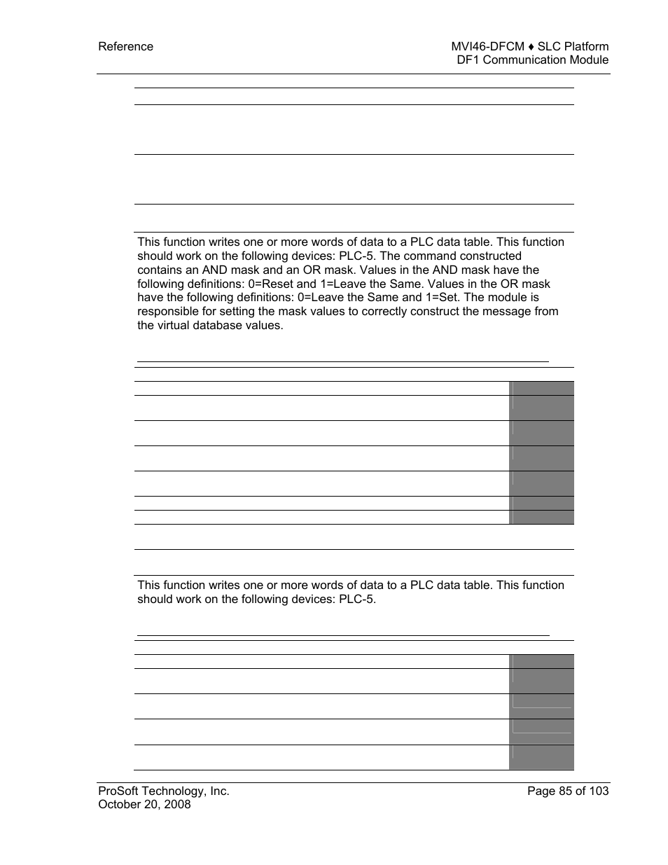 ProSoft Technology MVI46-DFCM User Manual | Page 85 / 103