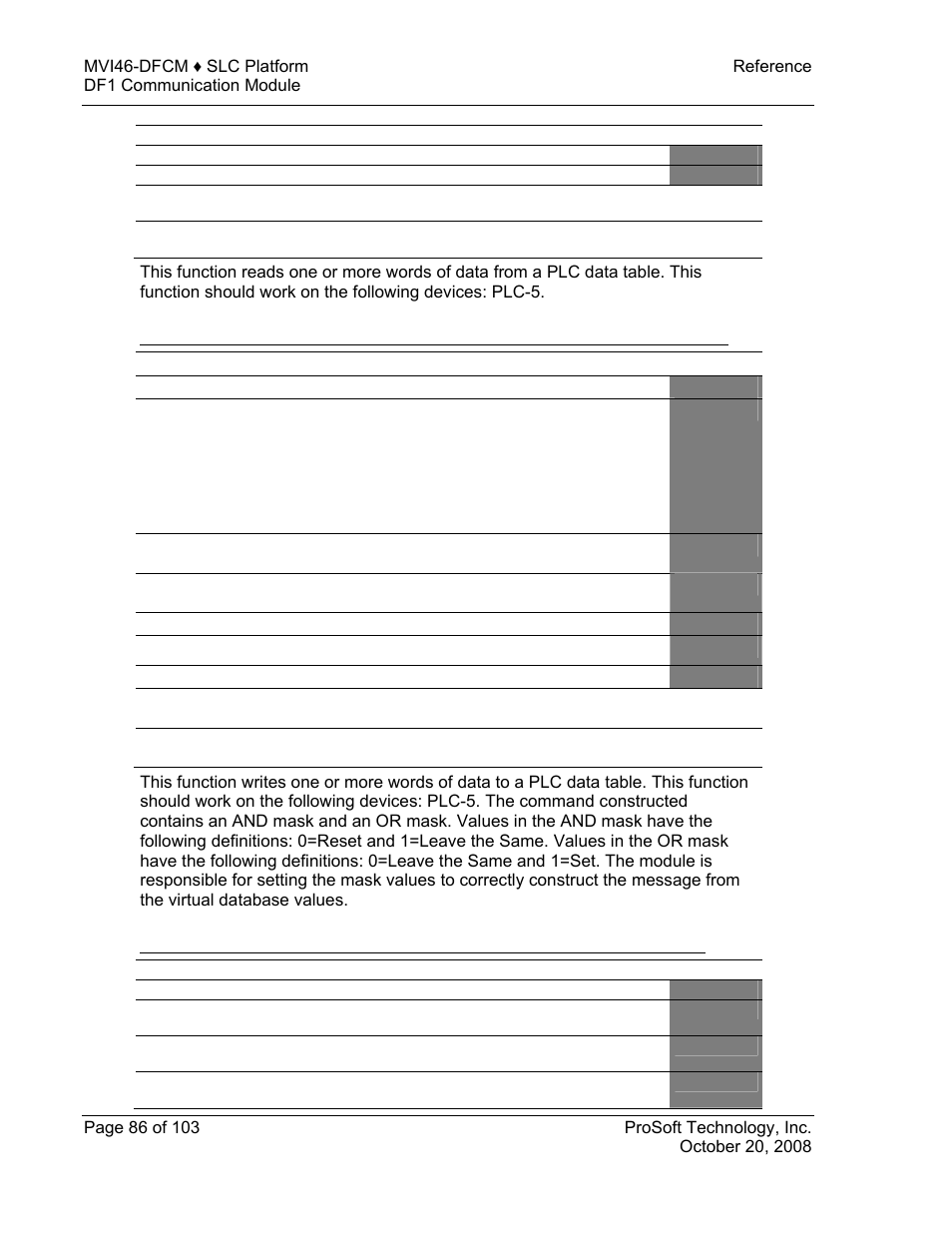 ProSoft Technology MVI46-DFCM User Manual | Page 86 / 103