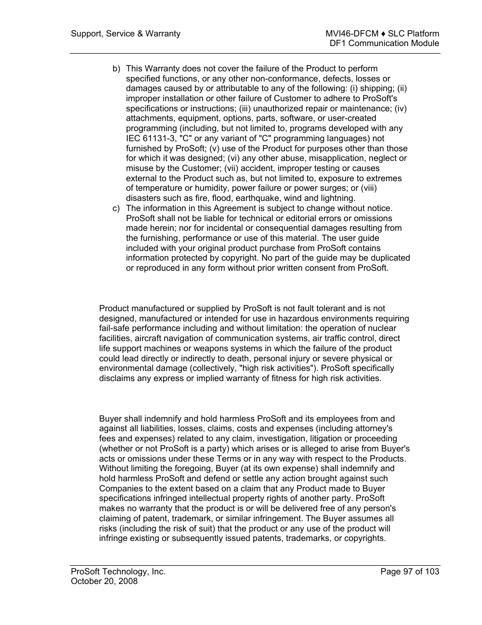 ProSoft Technology MVI46-DFCM User Manual | Page 97 / 103