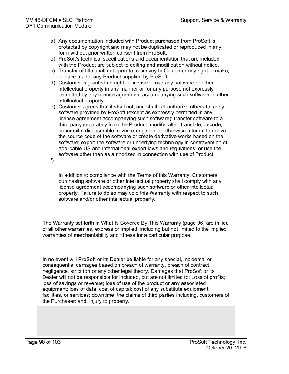 ProSoft Technology MVI46-DFCM User Manual | Page 98 / 103