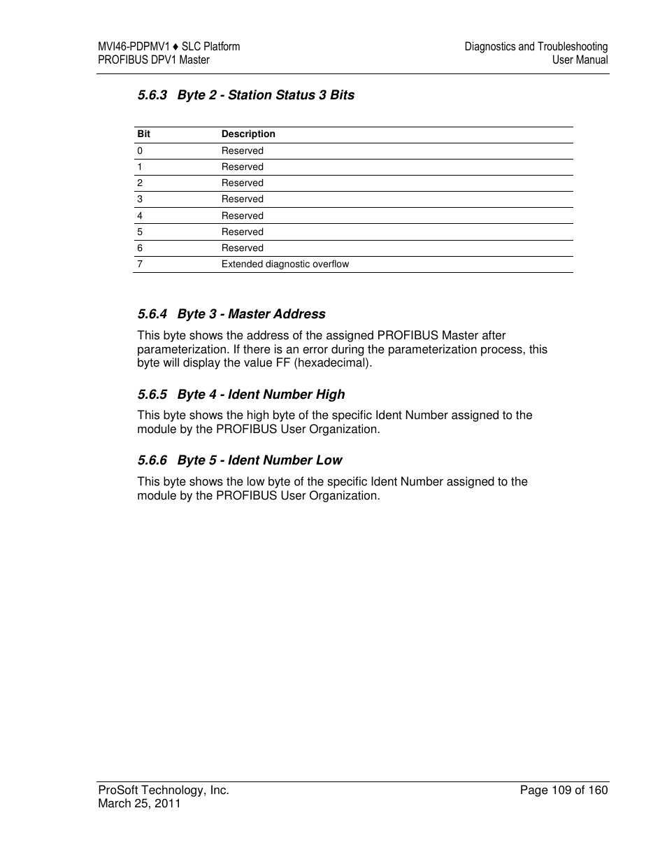 ProSoft Technology MVI46-PDPMV1 User Manual | Page 109 / 160