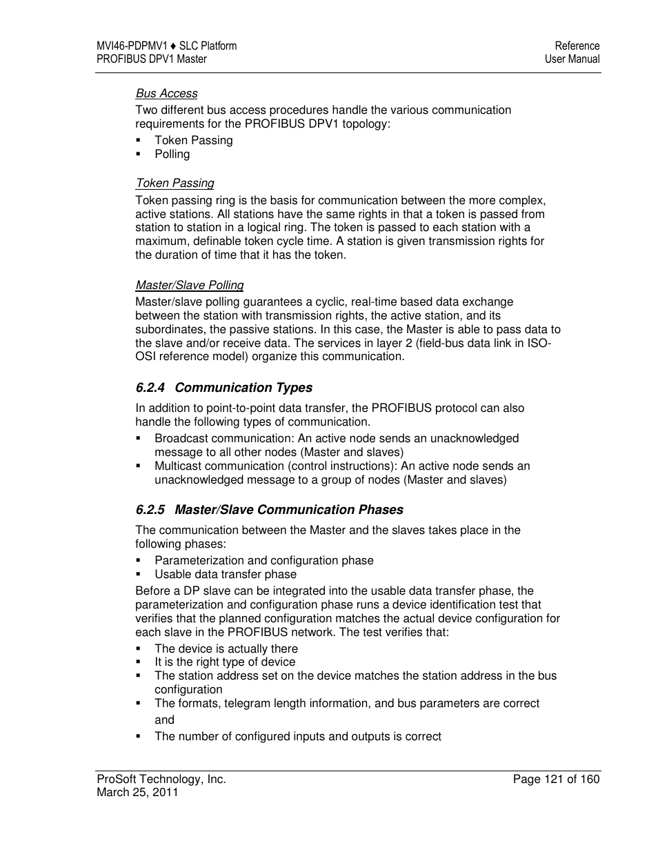 ProSoft Technology MVI46-PDPMV1 User Manual | Page 121 / 160