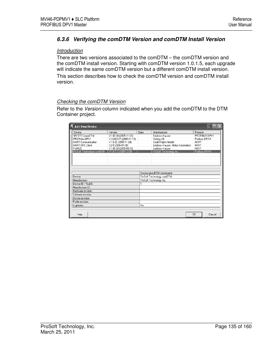 ProSoft Technology MVI46-PDPMV1 User Manual | Page 135 / 160