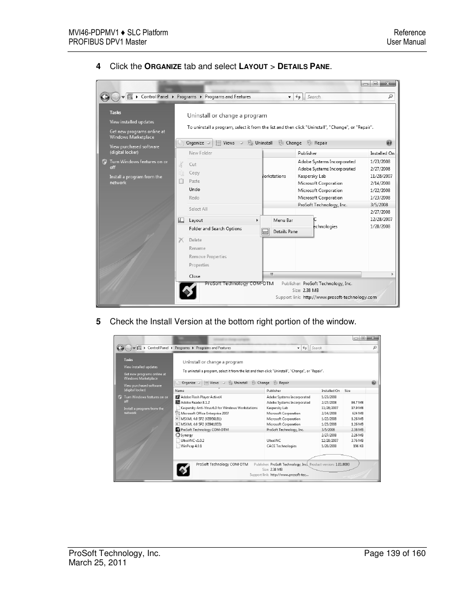 ProSoft Technology MVI46-PDPMV1 User Manual | Page 139 / 160