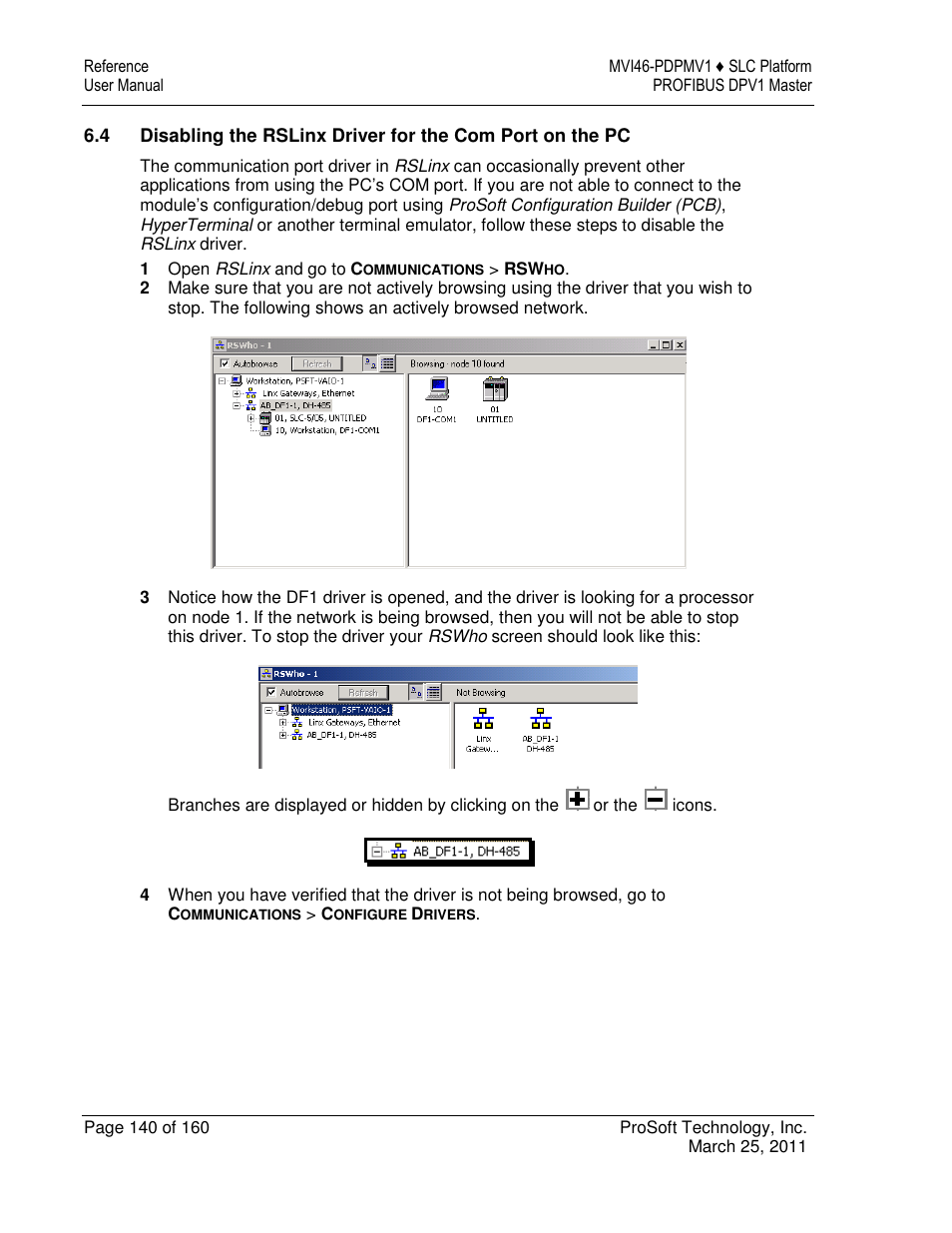 ProSoft Technology MVI46-PDPMV1 User Manual | Page 140 / 160