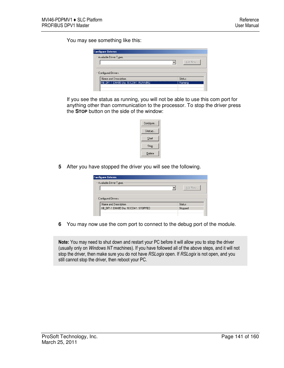 ProSoft Technology MVI46-PDPMV1 User Manual | Page 141 / 160