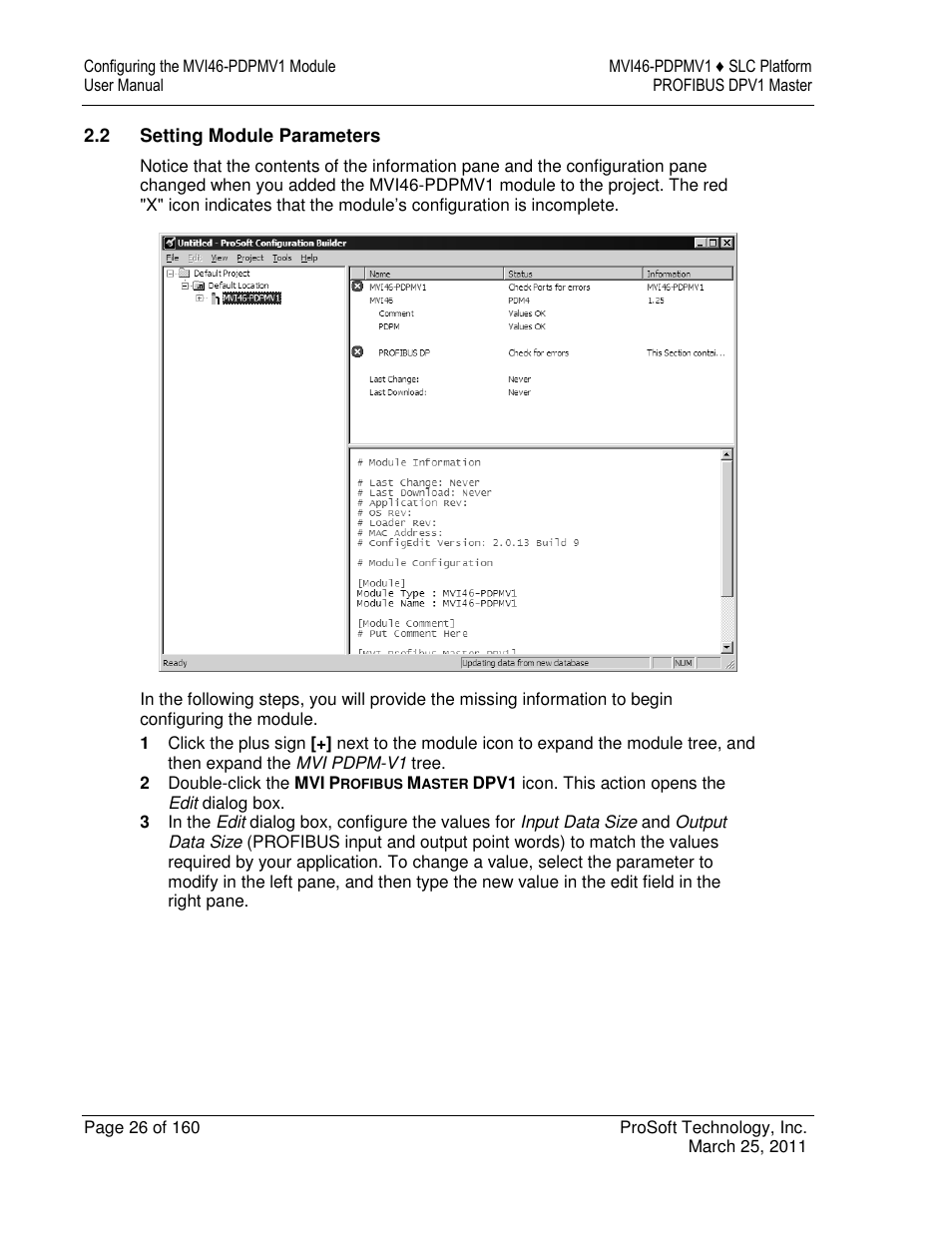 ProSoft Technology MVI46-PDPMV1 User Manual | Page 26 / 160