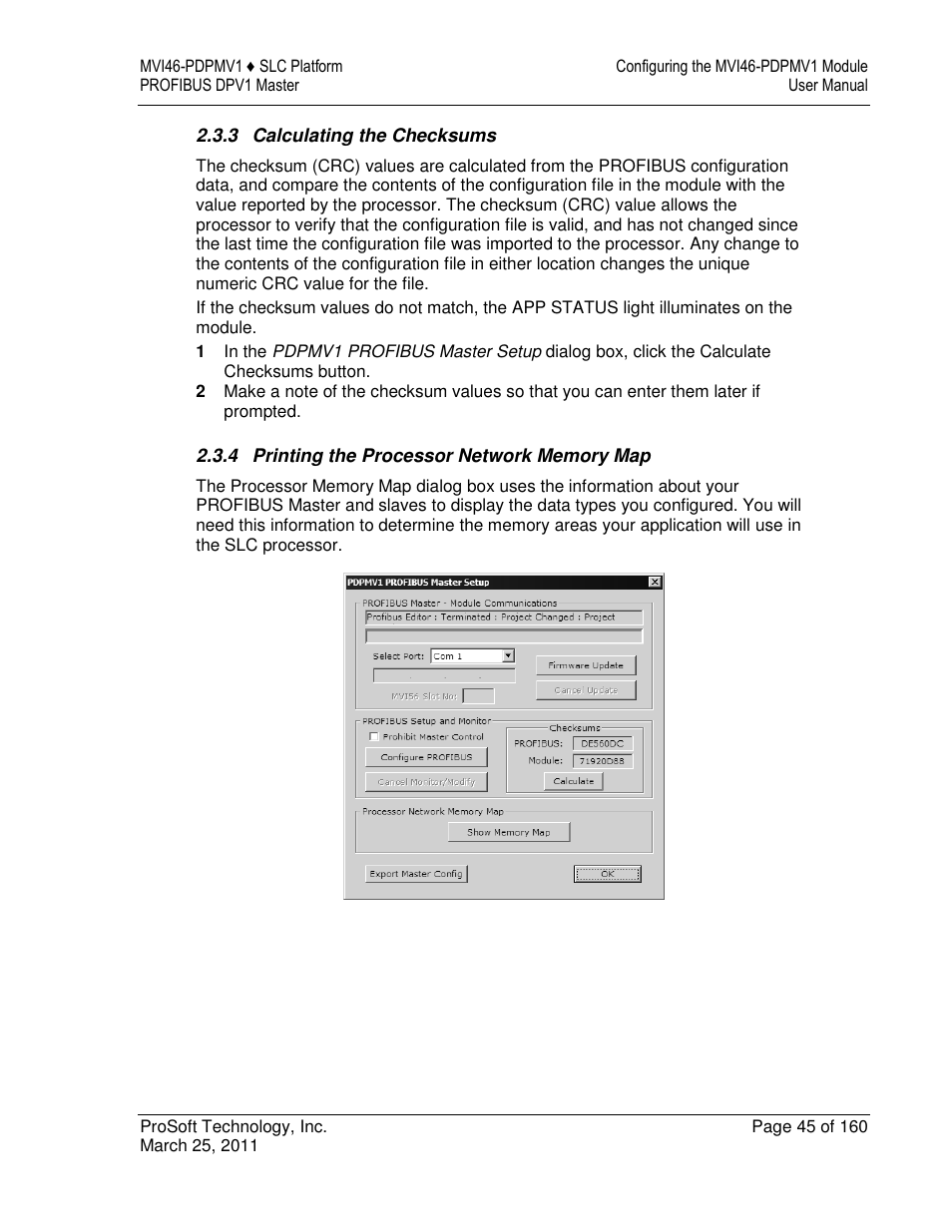 ProSoft Technology MVI46-PDPMV1 User Manual | Page 45 / 160