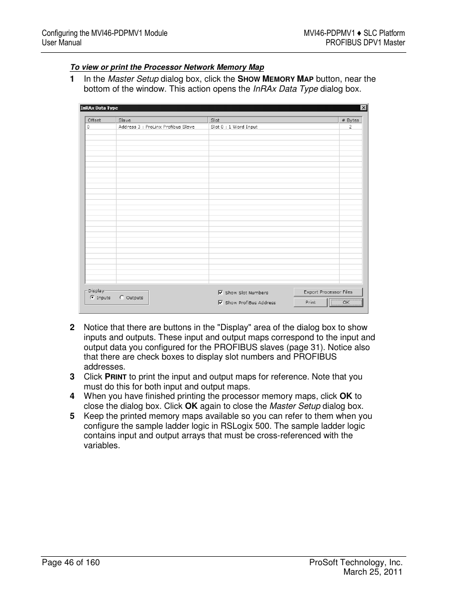 ProSoft Technology MVI46-PDPMV1 User Manual | Page 46 / 160