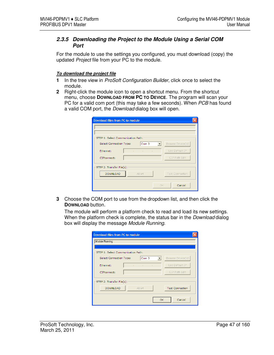 ProSoft Technology MVI46-PDPMV1 User Manual | Page 47 / 160