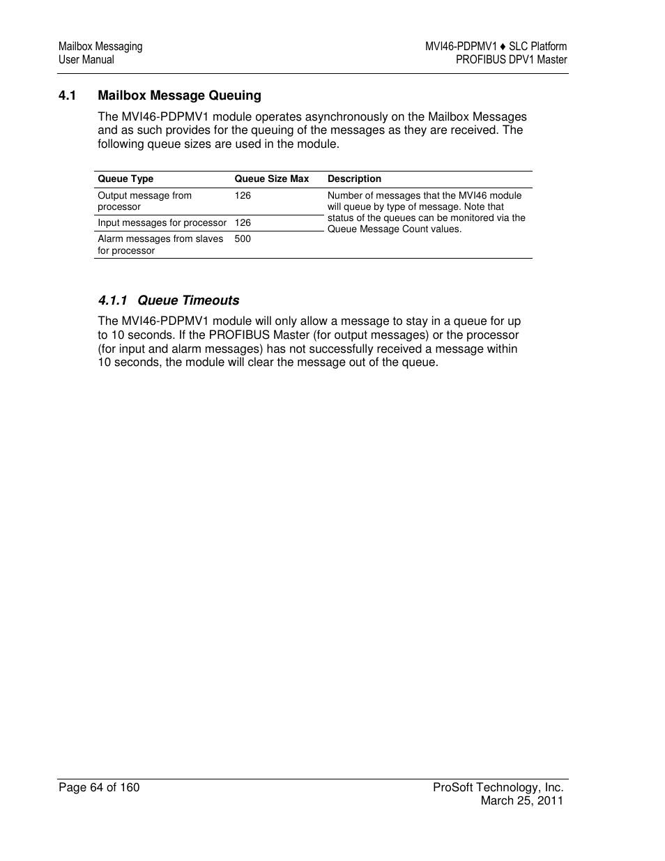 ProSoft Technology MVI46-PDPMV1 User Manual | Page 64 / 160