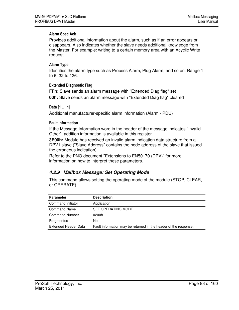 ProSoft Technology MVI46-PDPMV1 User Manual | Page 83 / 160