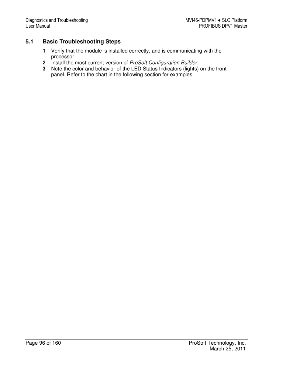 ProSoft Technology MVI46-PDPMV1 User Manual | Page 96 / 160