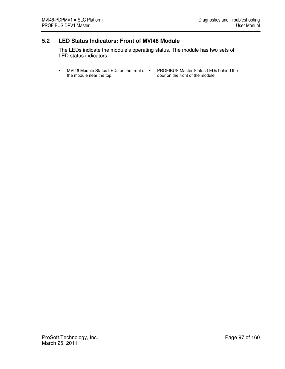 ProSoft Technology MVI46-PDPMV1 User Manual | Page 97 / 160