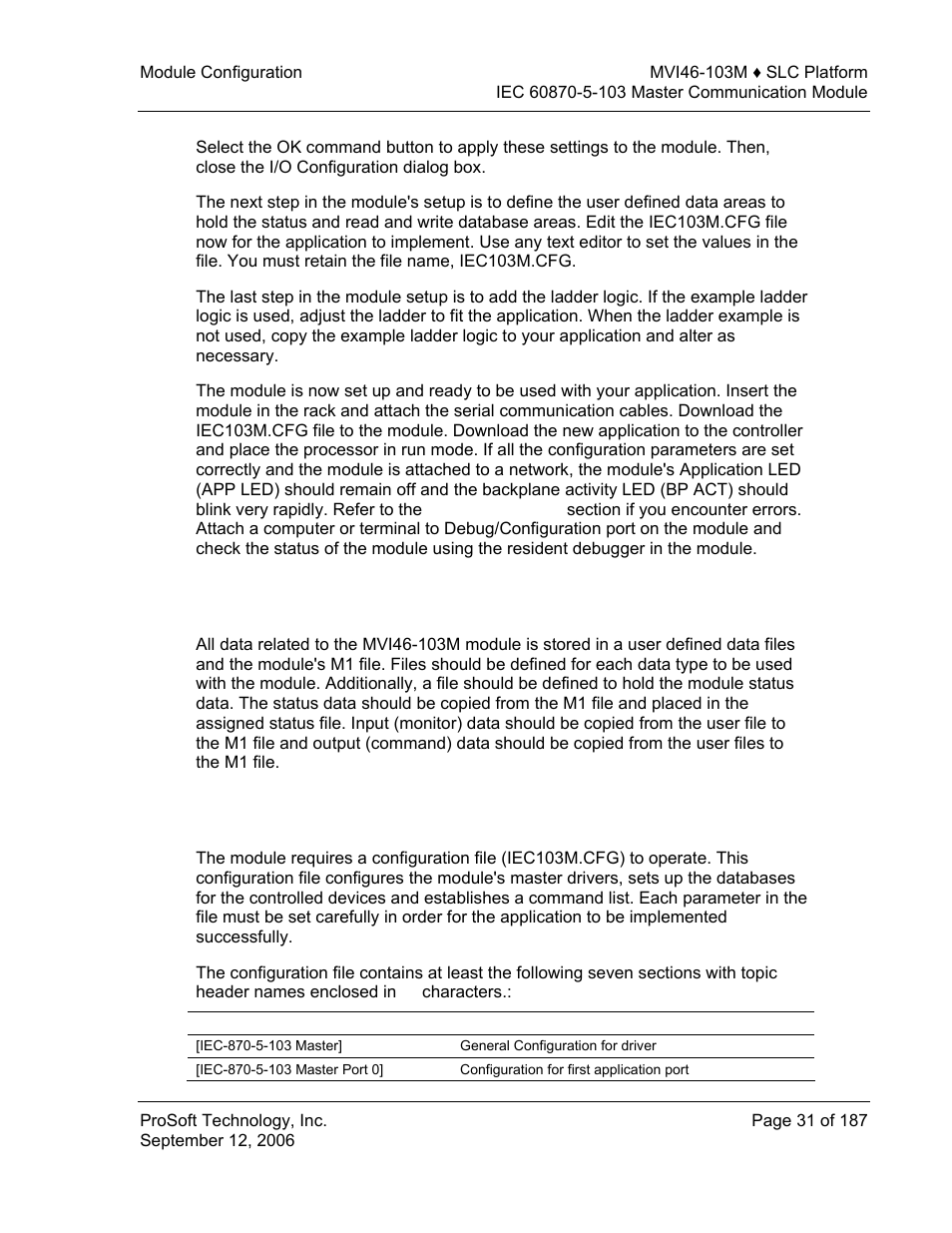 Module data, Configuration file, Module | Data | ProSoft Technology MVI46-103M User Manual | Page 31 / 187