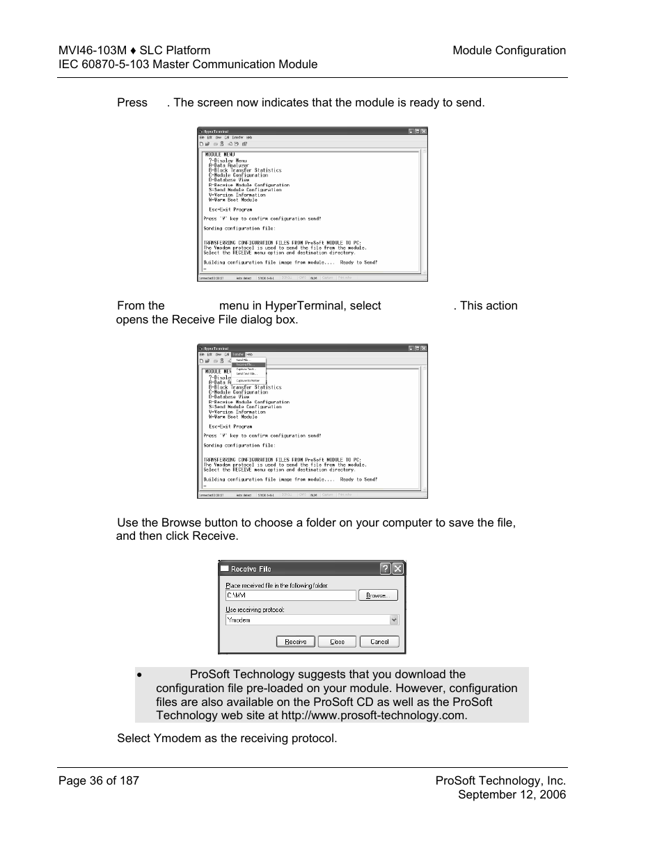 ProSoft Technology MVI46-103M User Manual | Page 36 / 187