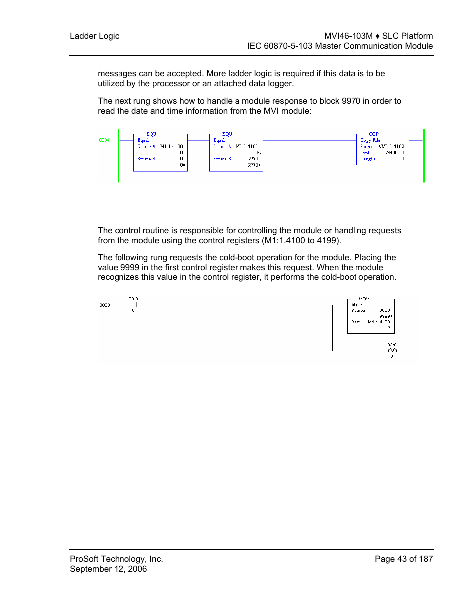 Control routine (u:4), Control, Routine (u:4) | ProSoft Technology MVI46-103M User Manual | Page 43 / 187