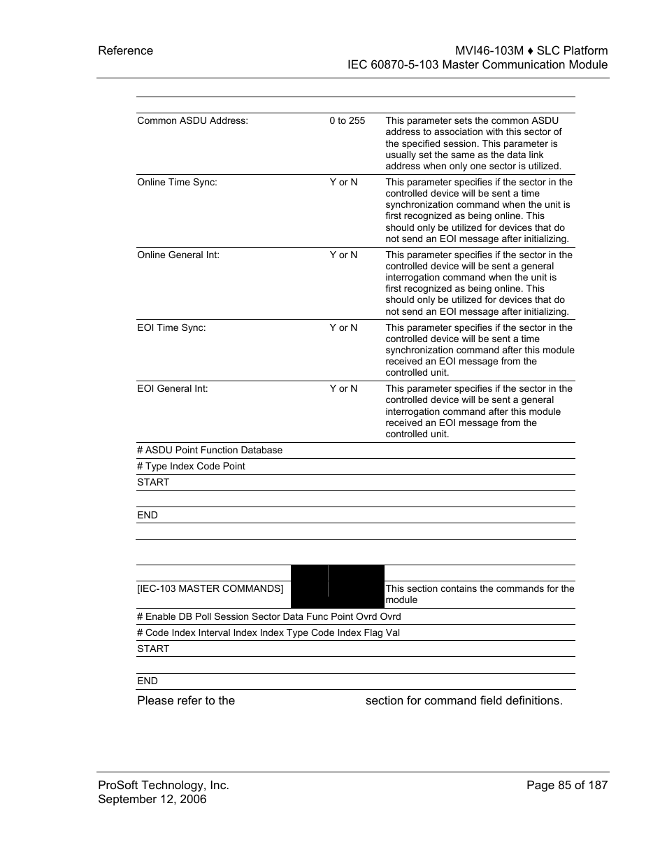 ProSoft Technology MVI46-103M User Manual | Page 85 / 187