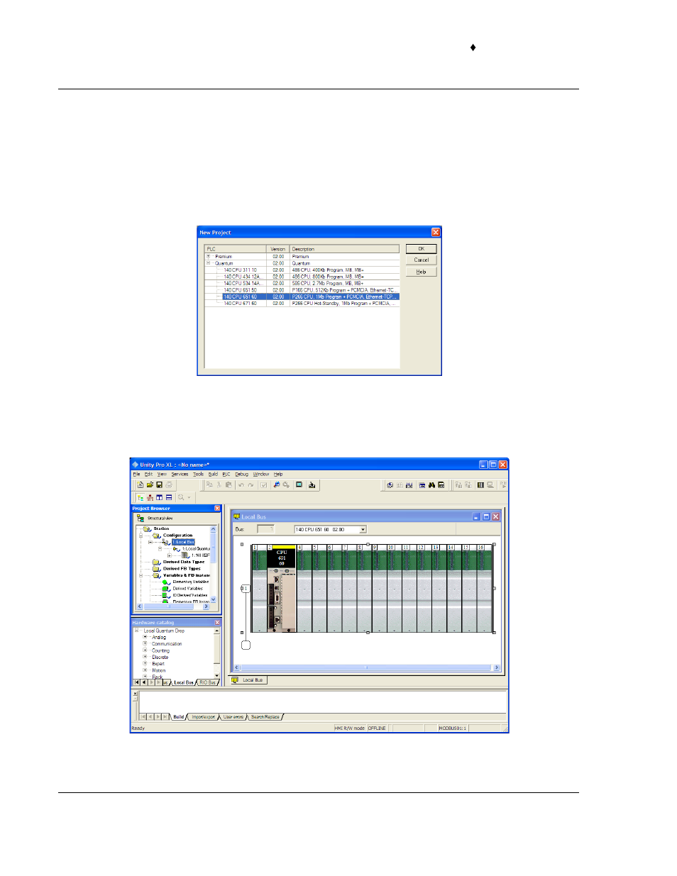 1 creating a new project, Creating a new project, Create a new project | ProSoft Technology PTQ-104C User Manual | Page 22 / 136