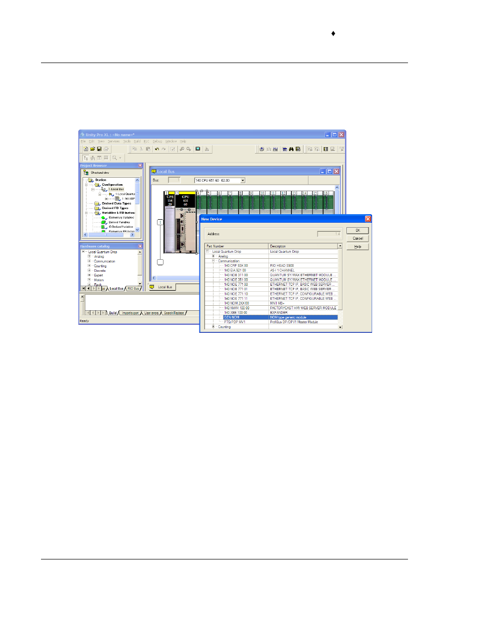2 adding the ptq module to the project, Adding the ptq module to the project, Add the ptq module to the project | ProSoft Technology PTQ-104C User Manual | Page 24 / 136