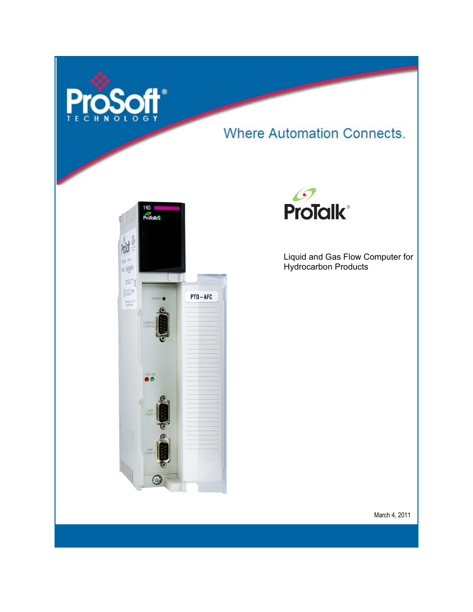 ProSoft Technology PTQ-AFC User Manual | 259 pages