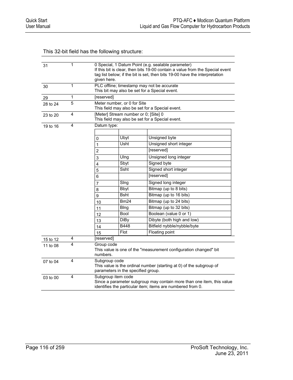 3 event id tag | ProSoft Technology PTQ-AFC User Manual | Page 116 / 259