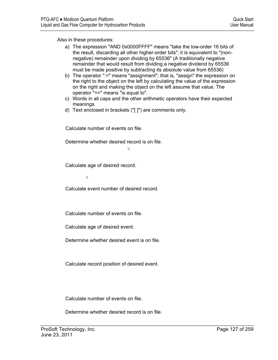 ProSoft Technology PTQ-AFC User Manual | Page 127 / 259