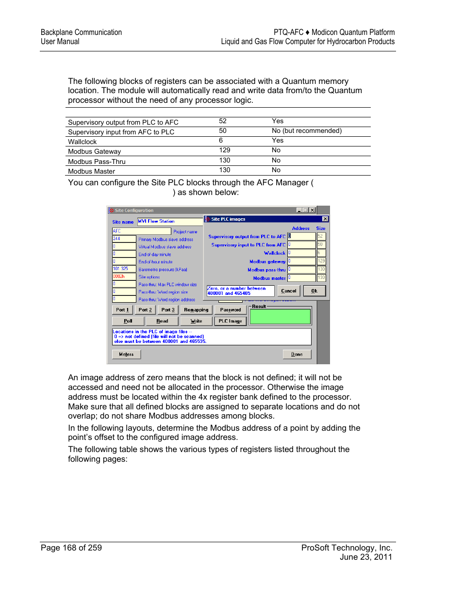 ProSoft Technology PTQ-AFC User Manual | Page 168 / 259