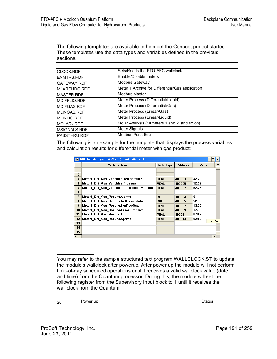 ProSoft Technology PTQ-AFC User Manual | Page 191 / 259