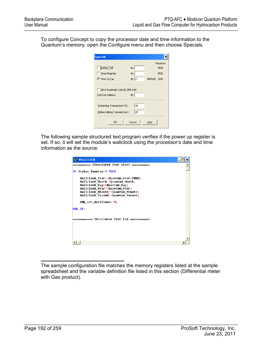 ProSoft Technology PTQ-AFC User Manual | Page 192 / 259