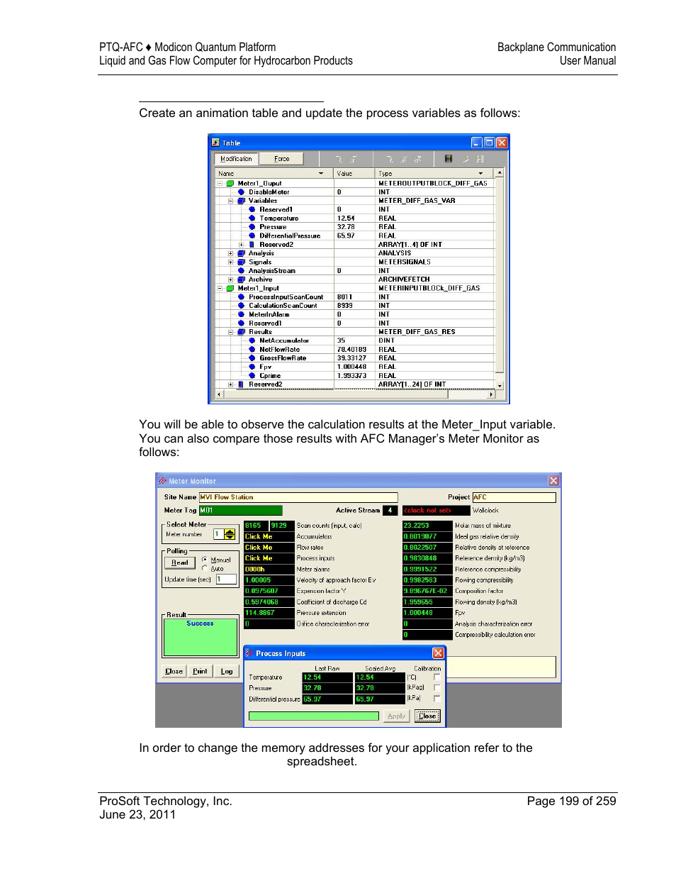 ProSoft Technology PTQ-AFC User Manual | Page 199 / 259