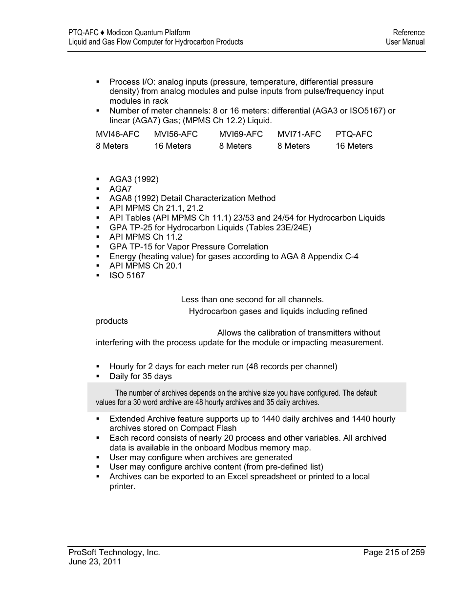 ProSoft Technology PTQ-AFC User Manual | Page 215 / 259