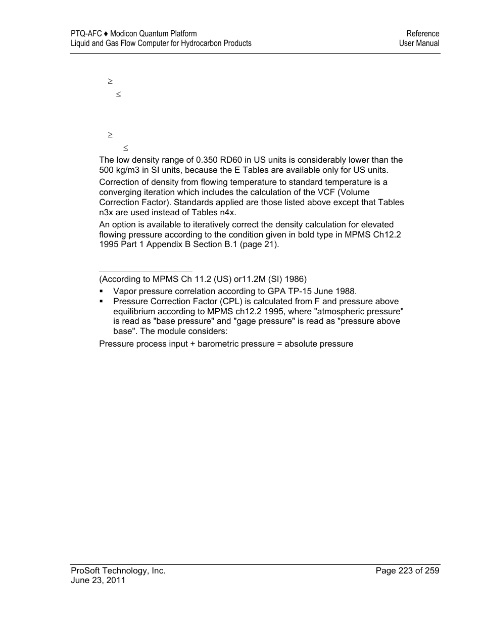 ProSoft Technology PTQ-AFC User Manual | Page 223 / 259