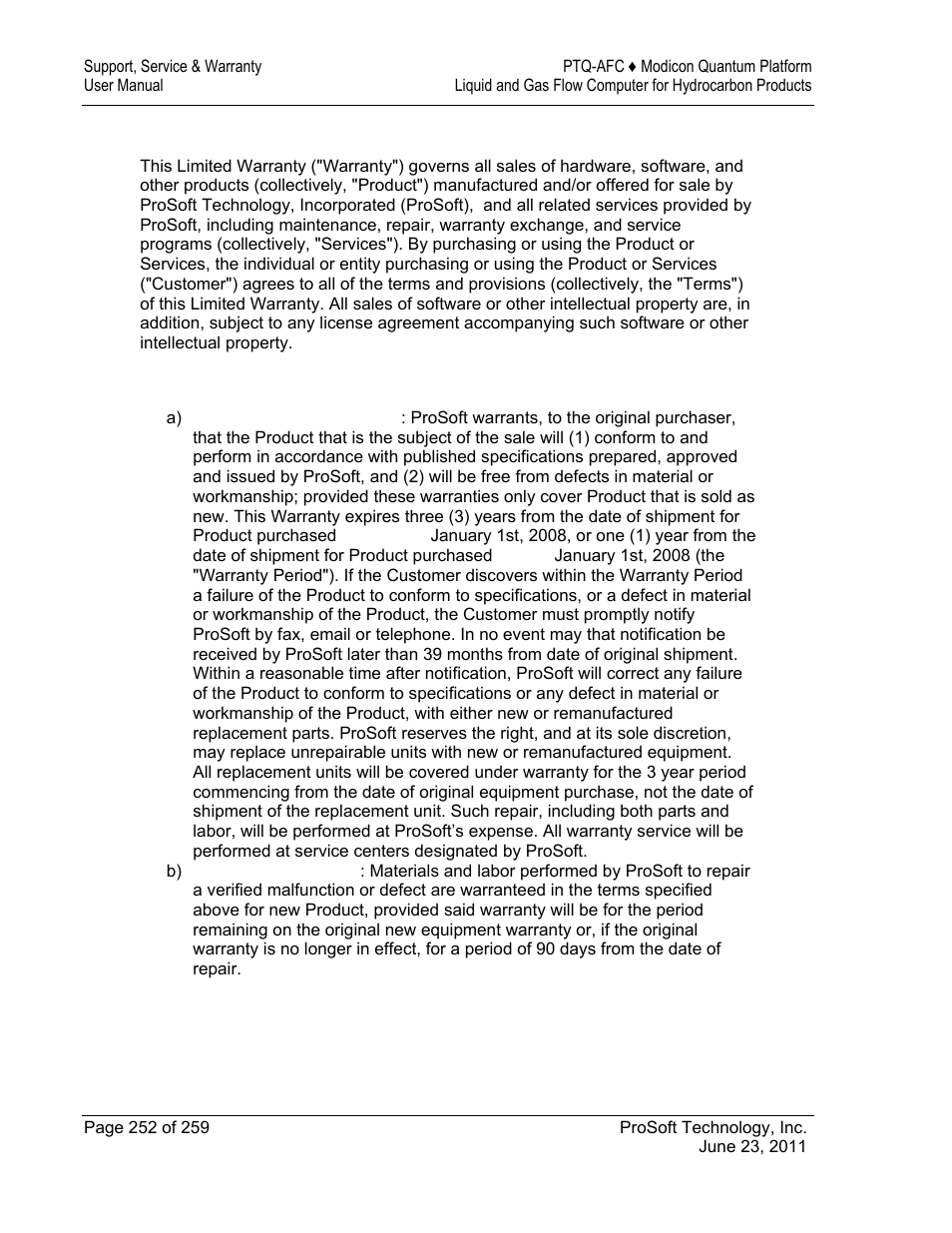 ProSoft Technology PTQ-AFC User Manual | Page 252 / 259