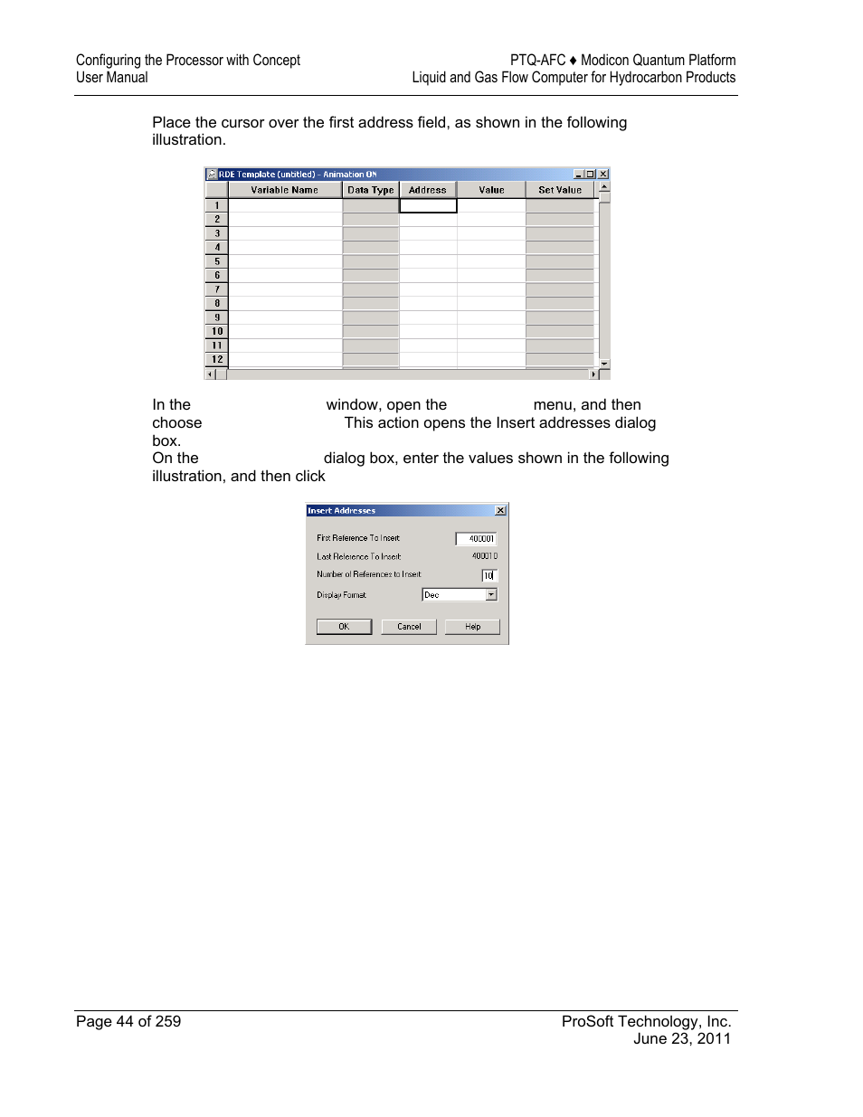 ProSoft Technology PTQ-AFC User Manual | Page 44 / 259