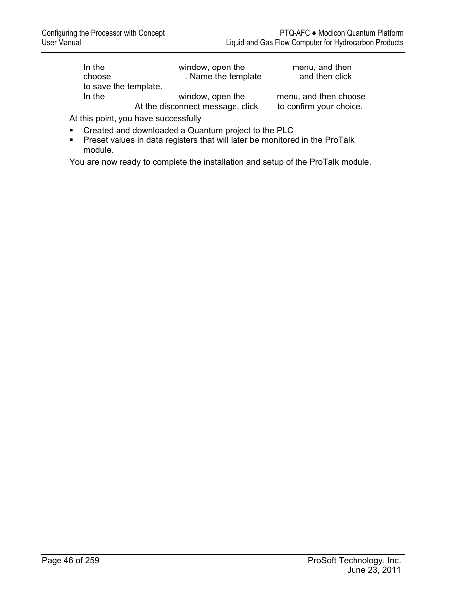 ProSoft Technology PTQ-AFC User Manual | Page 46 / 259