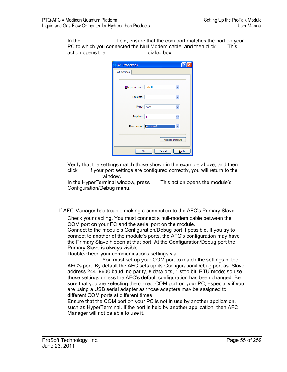 ProSoft Technology PTQ-AFC User Manual | Page 55 / 259