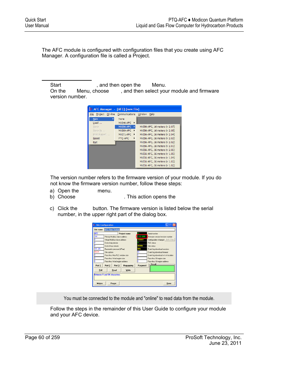 ProSoft Technology PTQ-AFC User Manual | Page 60 / 259