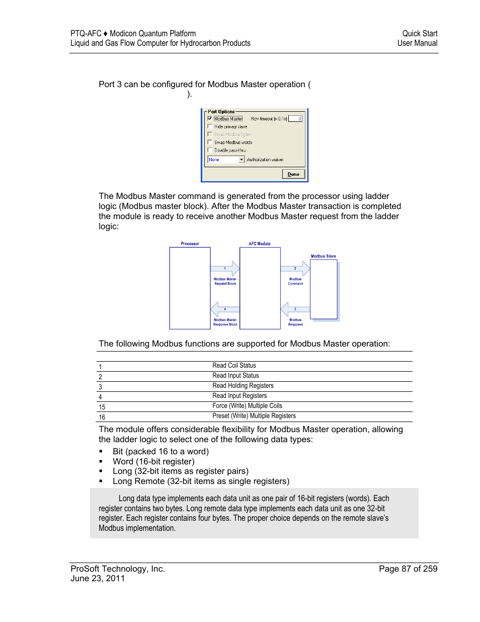 ProSoft Technology PTQ-AFC User Manual | Page 87 / 259