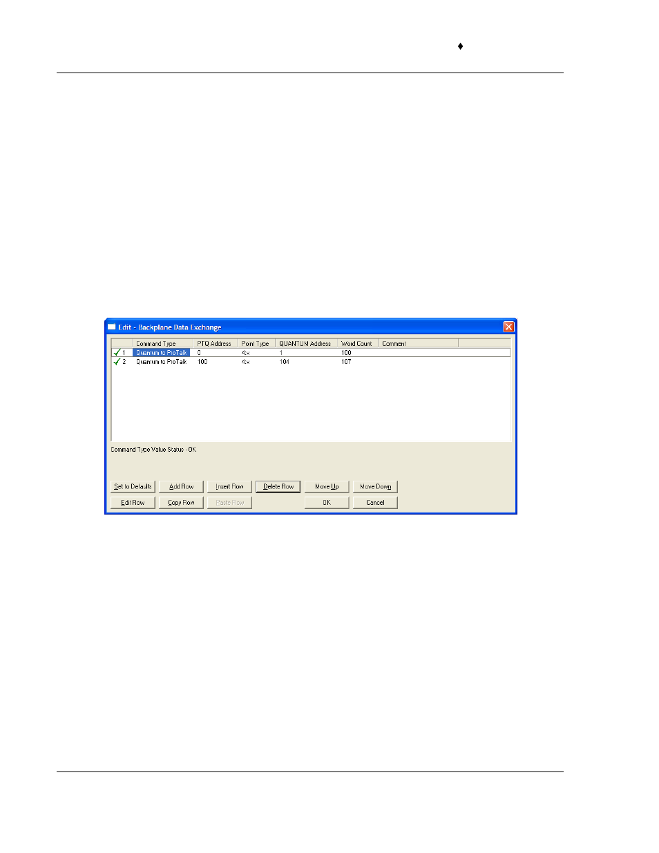 2 defining data to be sent to the ptq database | ProSoft Technology PTQ-104S User Manual | Page 56 / 201