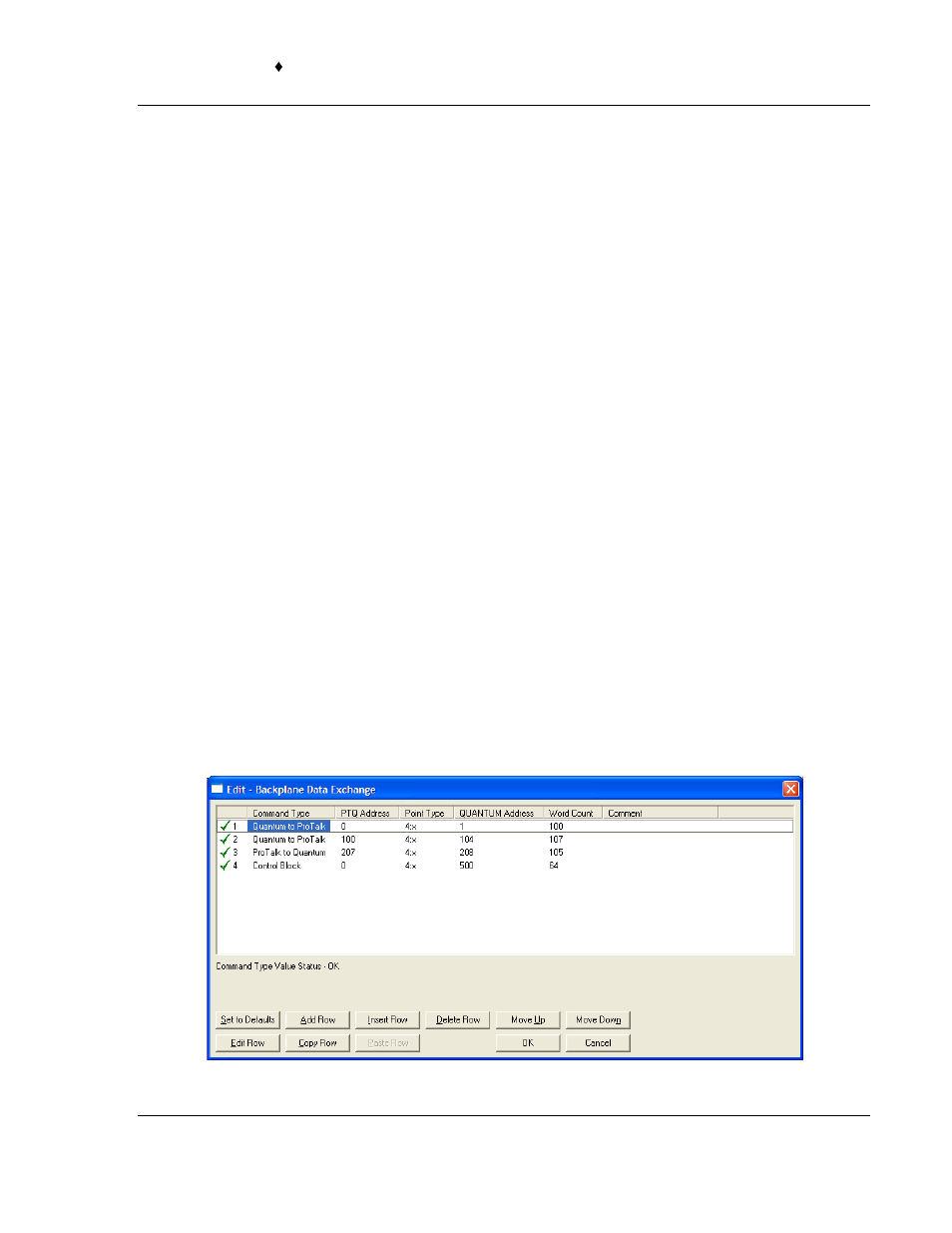 4 modify the [backplane data exchange] section, Modify the [backplane data exchange] section | ProSoft Technology PTQ-104S User Manual | Page 63 / 201