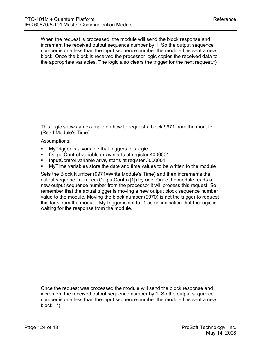 Example: setting the time of day to the module | ProSoft Technology PTQ-101M User Manual | Page 124 / 181
