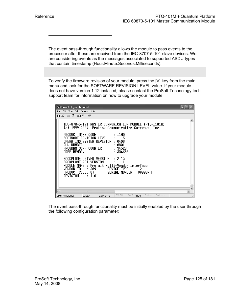 Event pass-through block (9903), Event pass-through functionality | ProSoft Technology PTQ-101M User Manual | Page 125 / 181